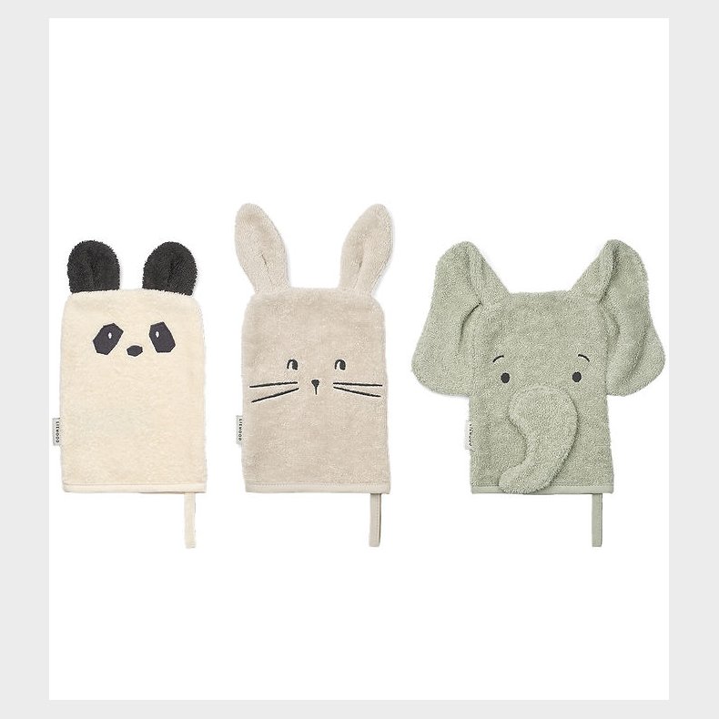 Liewood Vaskeklude - Sylvester - 3-Pak - Dove blue mix