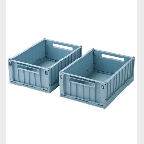 Liewood Foldekasser - 25x18x9,5 - Small - 2-Pak - Beach blue