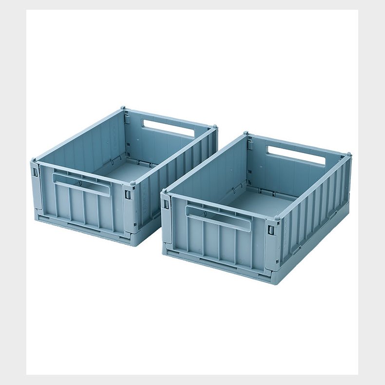 Liewood Foldekasser - 25x18x9,5 - Small - 2-Pak - Beach blue