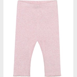Fixoni Leggings - Rib - Bleached Mauve Melange
