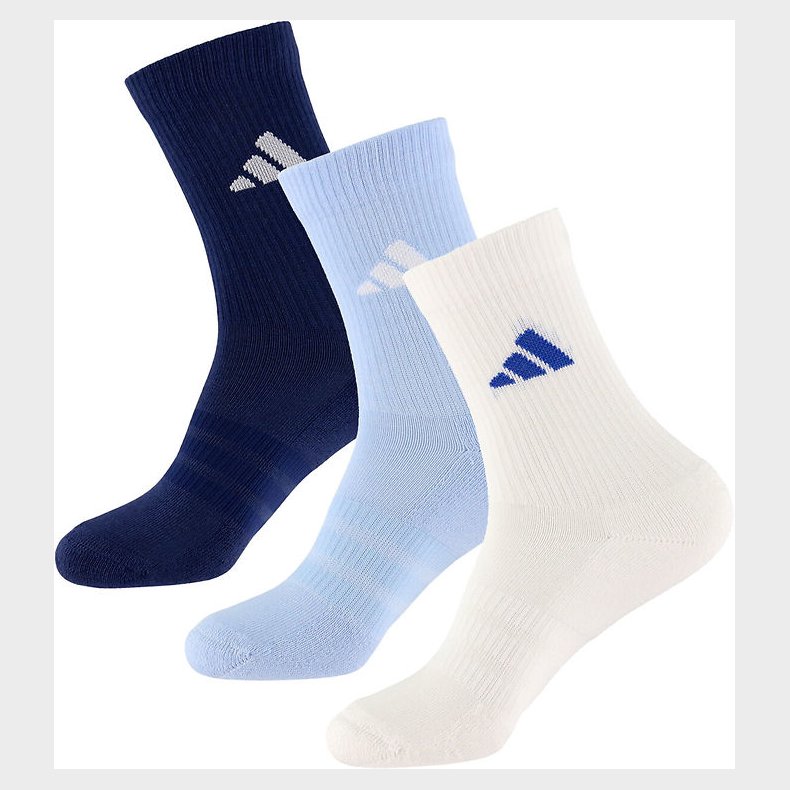 adidas Performance Str�mper - 3-pak - Dark Blue/Hvid/Glow Blue