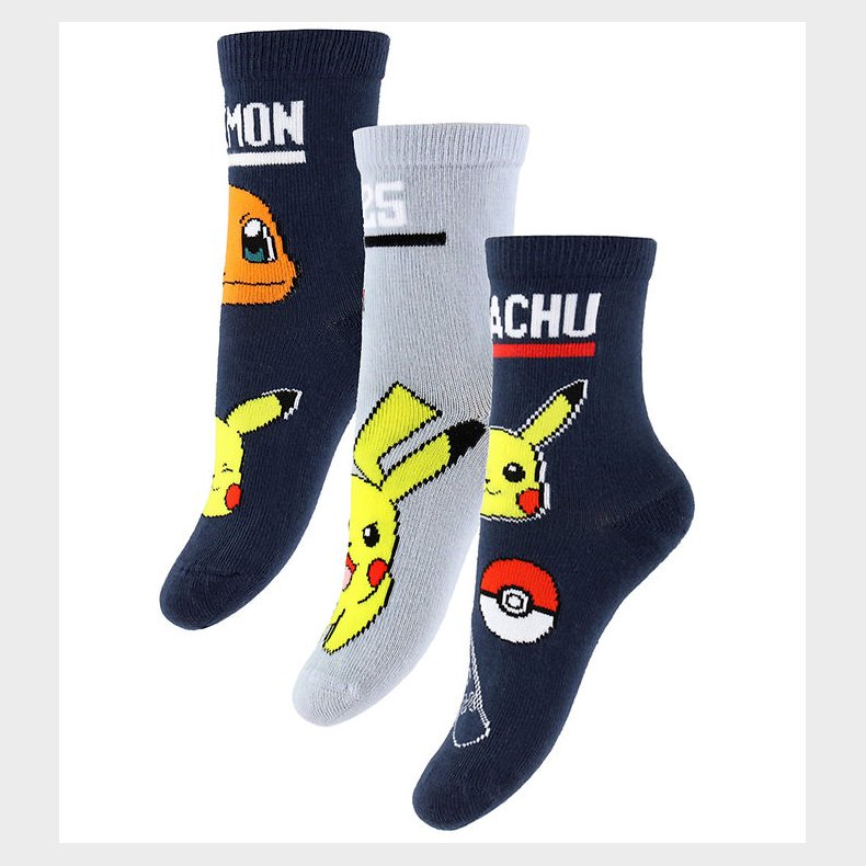 Name It Str�mper - 3-pak - NmmSantiago - Pok�mon - Navy Blazer