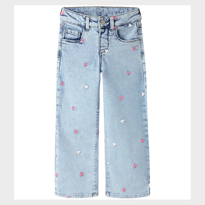 Name It Jeans - NmfRose - Noos - Lgt. Blue Bleached Denim/Hearts