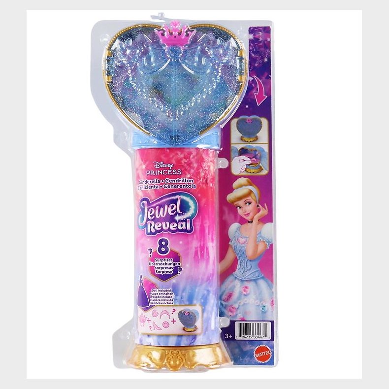 Disney Princess Dukke - 31 cm - Jewel Reveal - Cinderella