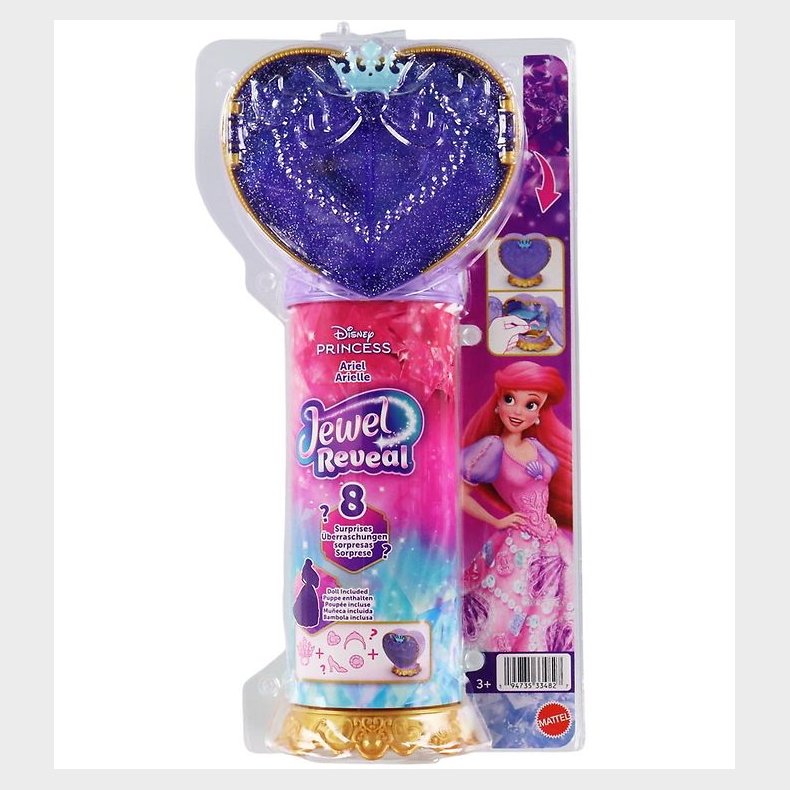 Disney Princess Dukke - 31 cm - Jewel Reveal - Ariel