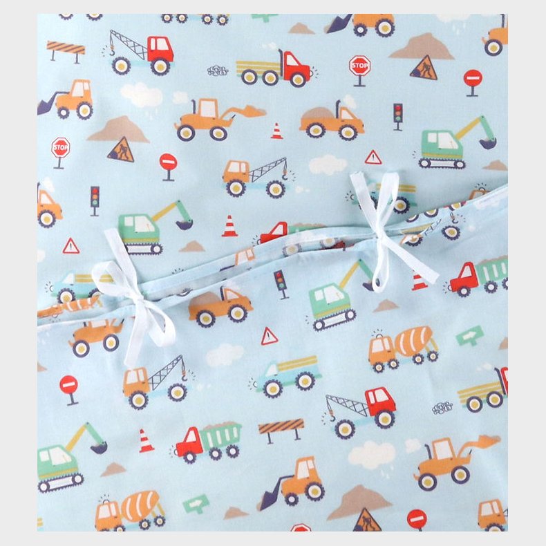 N�rgaard Madsen Senget�j - Baby - Lysebl� m. Maskiner