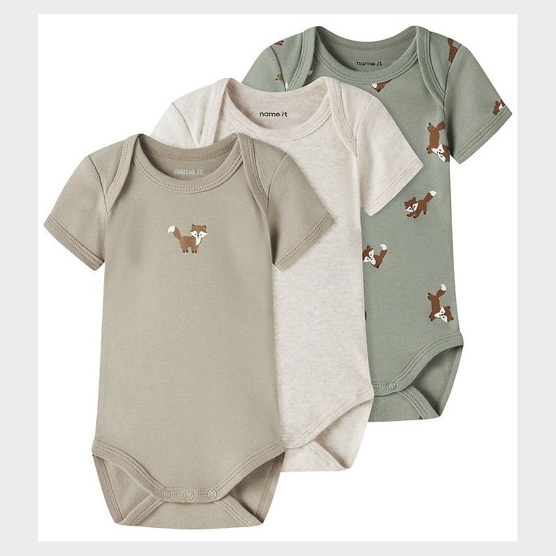 Name It Body l/� - Noos - NbmBody - 3-pak - Shadow/W/Aluminum