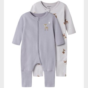 Name It Natdragt - Noos - NbfNightsuit - 2-pak - Lilac Marble/W/