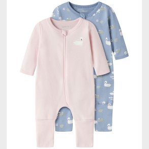 Name It Natdragt - Noos - NbfNightsuit - 2-pak - Endless Sky/W/B