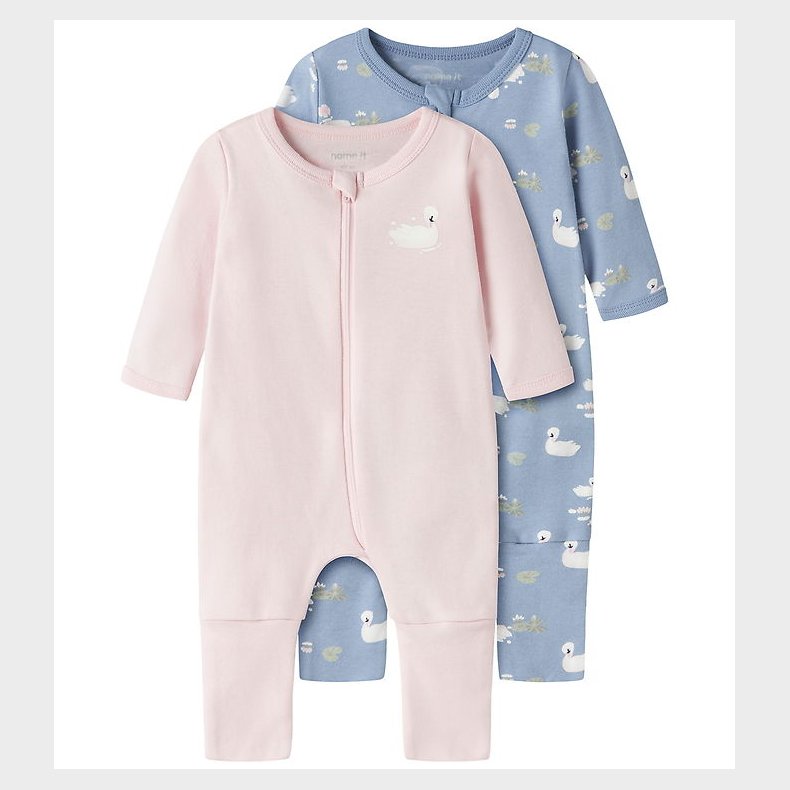 Name It Natdragt - Noos - NbfNightsuit - 2-pak - Endless Sky/W/B