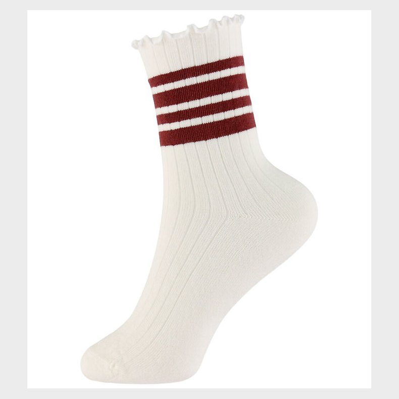 Name It Str�mper - Rib - NkfSille - Cloud Dancer/Oxblood