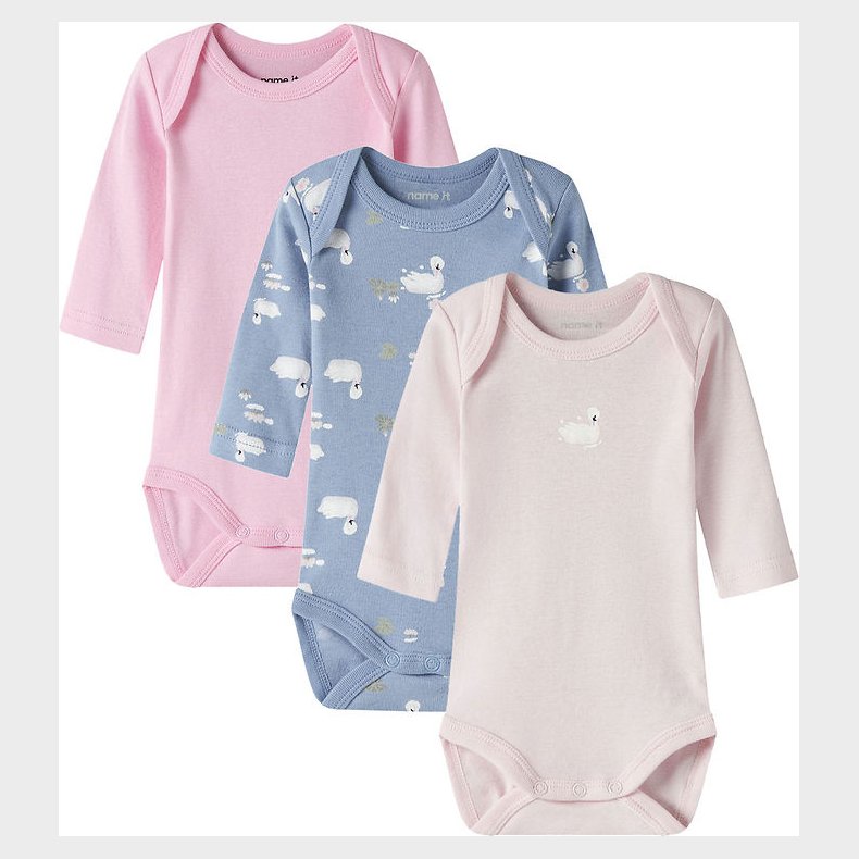 Name It Bodyer l/� - Noos - NbfBody - 3-pak - Endless Sky/W/Ball