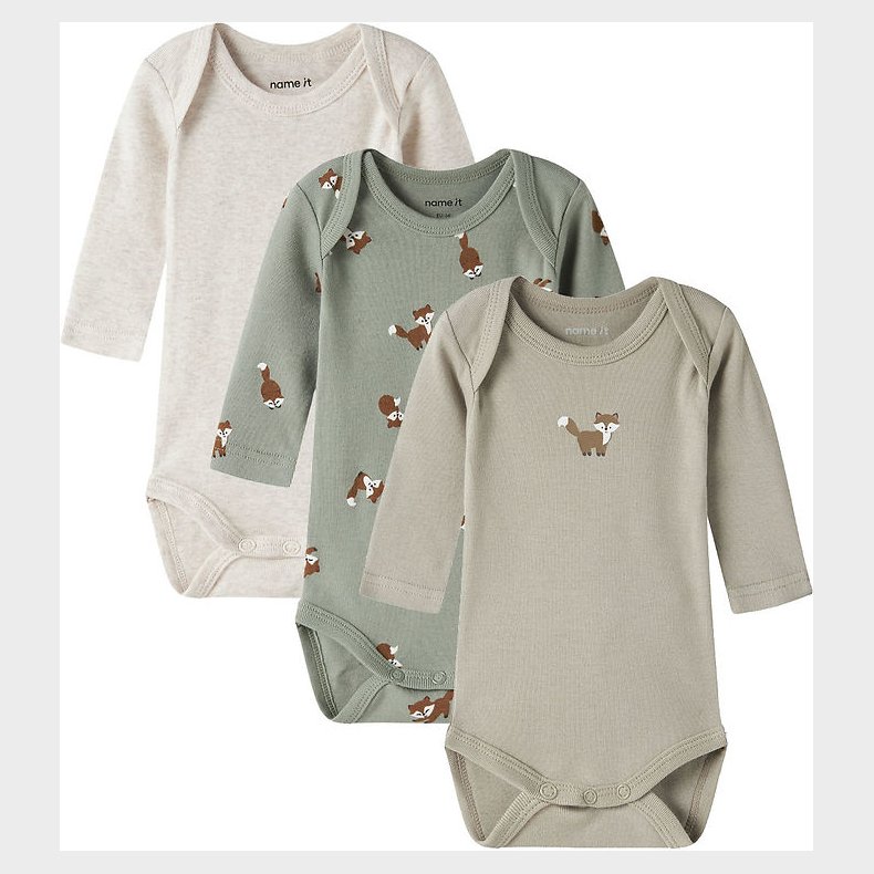 Name It Bodyer l/� - Noos - NbmBody - 3-pak - Shadow/W/Aluminum