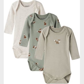 Name It Bodyer l/� - Noos - NbmBody - 3-pak - Shadow/W/Aluminum