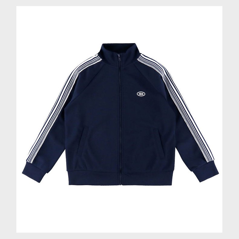 Grunt Cardigan - GrCarlos - Navy m. Hvid