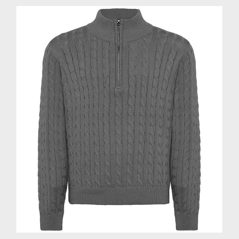 Grunt Bluse m. Lynl�s - Strik - Noos - GrTerrase - Grey Melange