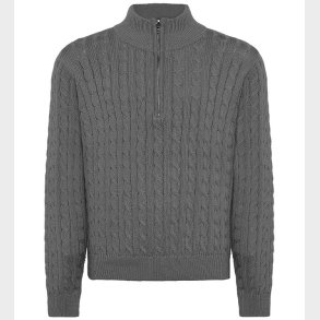 Grunt Bluse m. Lynl�s - Strik - Noos - GrTerrase - Grey Melange