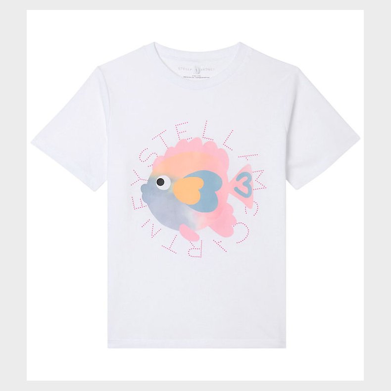 Stella McCartney Kids T-shirt - Hvid m. Fisk