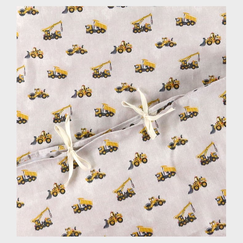 N�rgaard Madsens Senget�j - Baby - Beige m. Arbejdsmaskiner