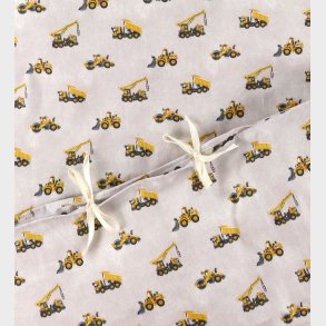 N�rgaard madsens Senget�j - Junior - Beige m. Arbejdsmaskiner