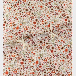 N�rgaard Madsens Senget�j - Voksen - Hvid m. Blomster