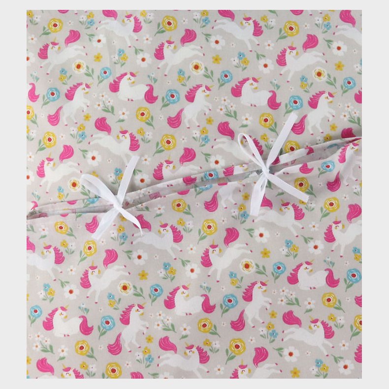 N�rgaard Madsens Senget�j - Junior - Beige m. Enhj�rninger