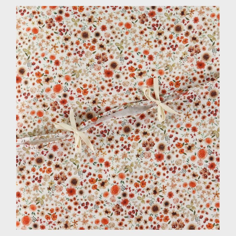 N�rgaard Madsens Senget�j - Junior - Hvid m. Blomster