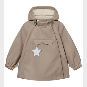 Mini A Ture Softshelljakke m. Fleece - MatWai - Grey Brown