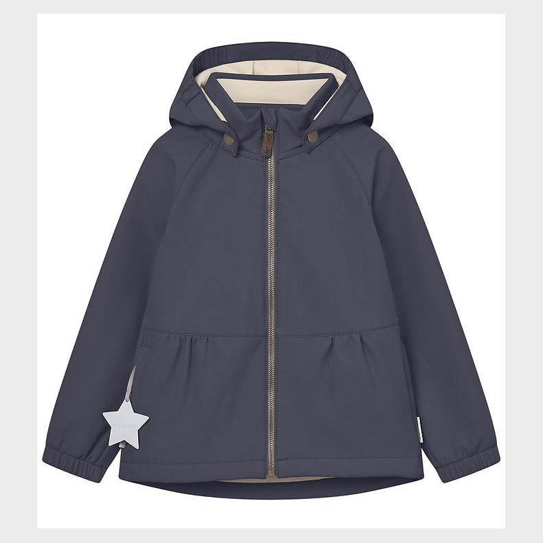 Mini A Ture Softshelljakke m. Fleece - MatBriddi - Ombre Blue