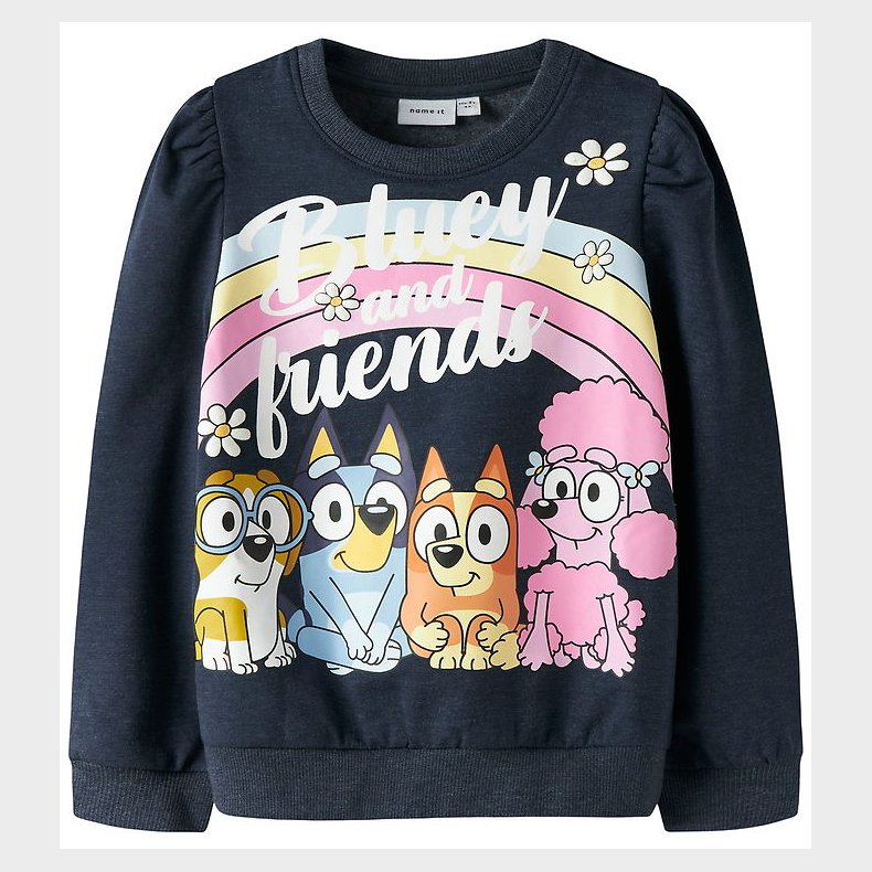 Name It Sweatshirt - NmfJenney - Bluey - Navy Blazer/ Melange