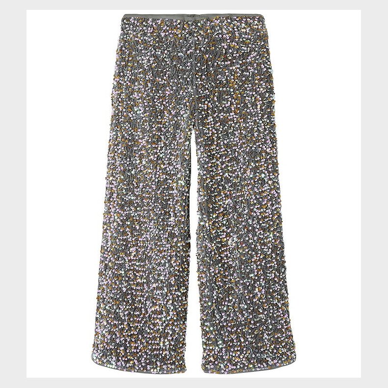 Name It Bukser - NkfPrunica - Granite Grey m. Palietter