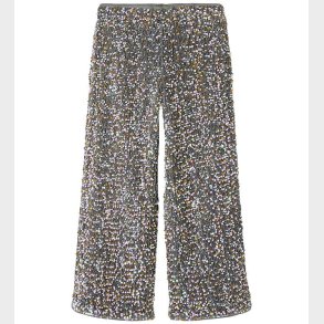 Name It Bukser - NkfPrunica - Granite Grey m. Palietter