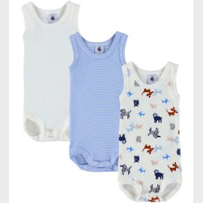 Petit Bateau Body u/� - 3-pak - Hvid/Bl�