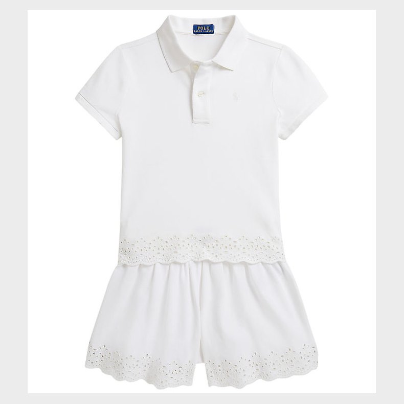 Polo Ralph Lauren S�t - Polo/Shorts - Hvid m. Hulm�nster