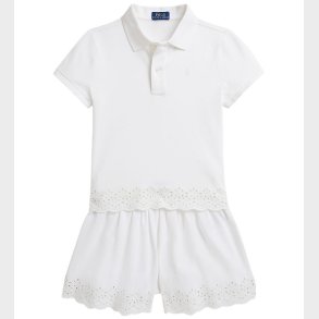 Polo Ralph Lauren S�t - Polo/Shorts - Hvid m. Hulm�nster
