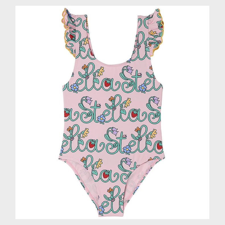 Stella McCartney Kids Badedragt - UV50+ - Rosa m. Blomster