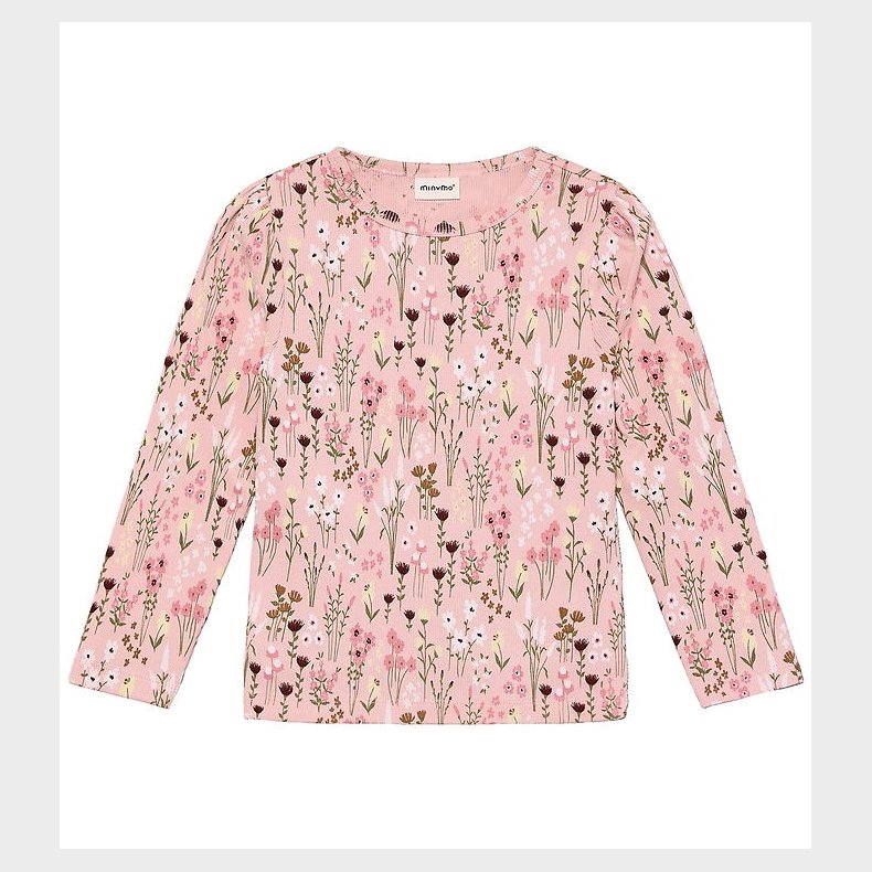 Minymo Bluse - Rib - Silver Pink