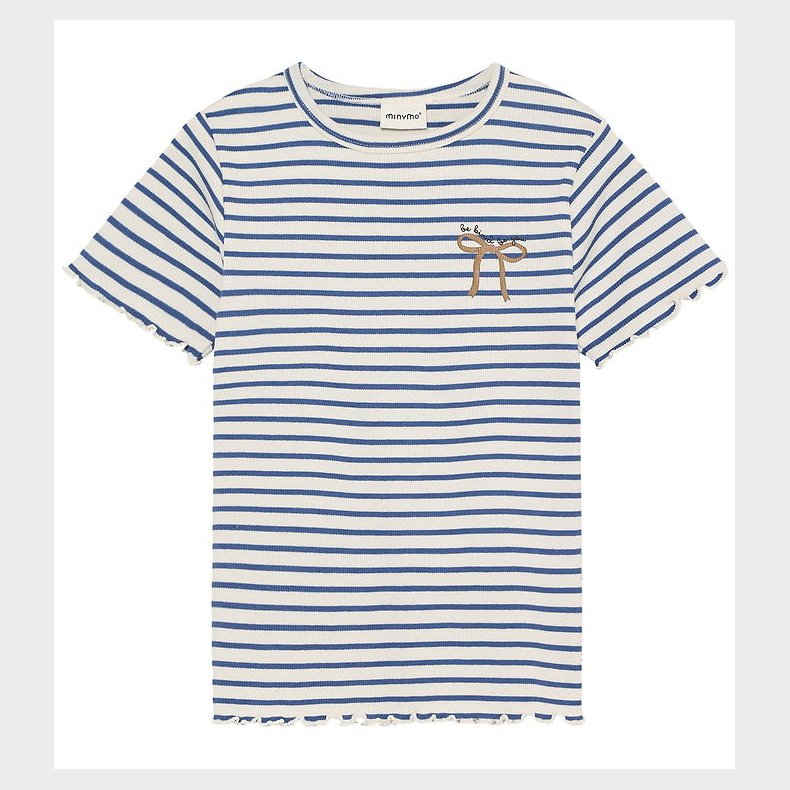 Minymo T-shirt - Rib - Dutch Blue