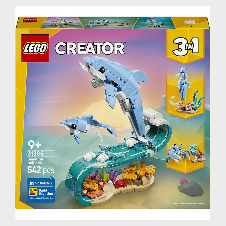 LEGO® Creator - Havdyr: Smukke Delfiner 31385 - 542 Dele