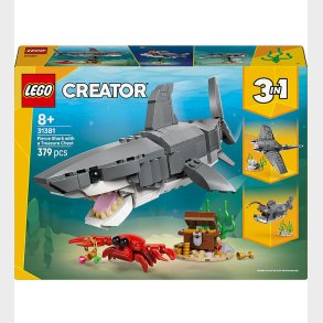 LEGO® Creator - Farlig Haj Med Skattekiste 31381 - 379 Dele