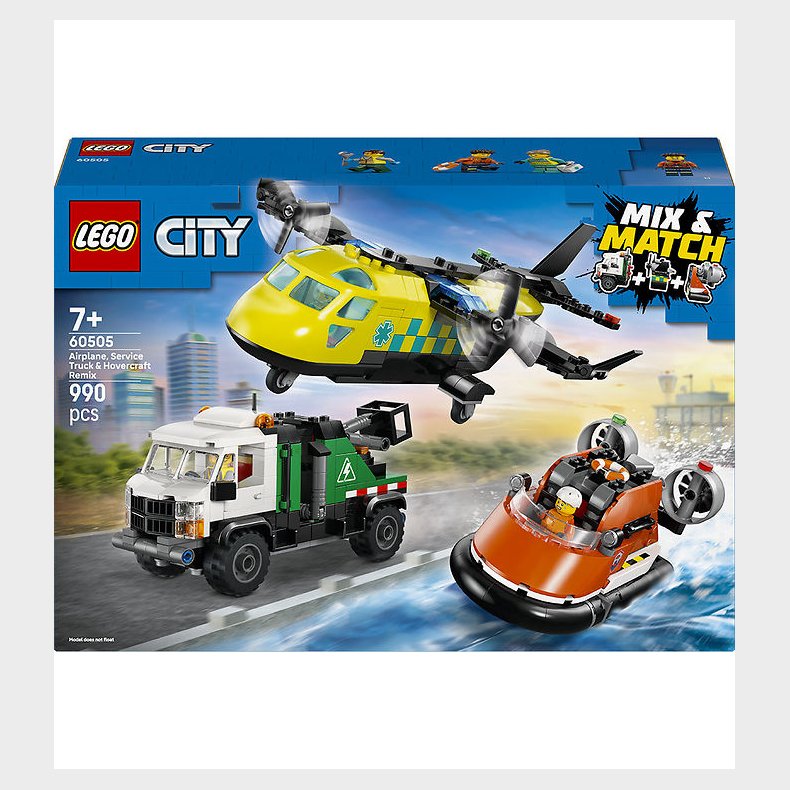 LEGO® City - Remix - Fly, Servicevogn Og Luftpudeb�d 60505 - 990