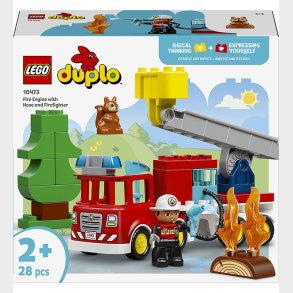 LEGO® Duplo - Brandbil Med Slange Og Brandmand 10473 - 28 Dele