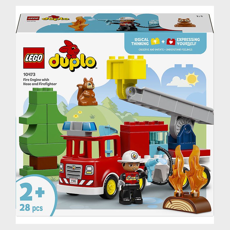 LEGO® Duplo - Brandbil Med Slange Og Brandmand 10473 - 28 Dele