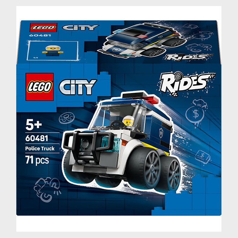 LEGO® City - Motorer Politibil 60481 - 71 Dele