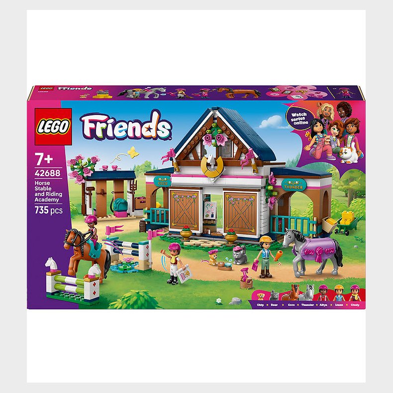 LEGO® Friends - Hestestald Og Rideskole 42688 - 735 Dele