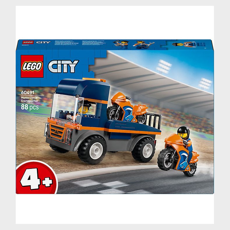 LEGO® City - Motorcykel-transporter 60491 - 88 Dele