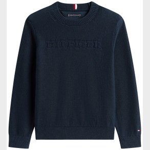 Tommy Hilfiger Bluse - Strik - Monotype Graphic - Dark Night Nav
