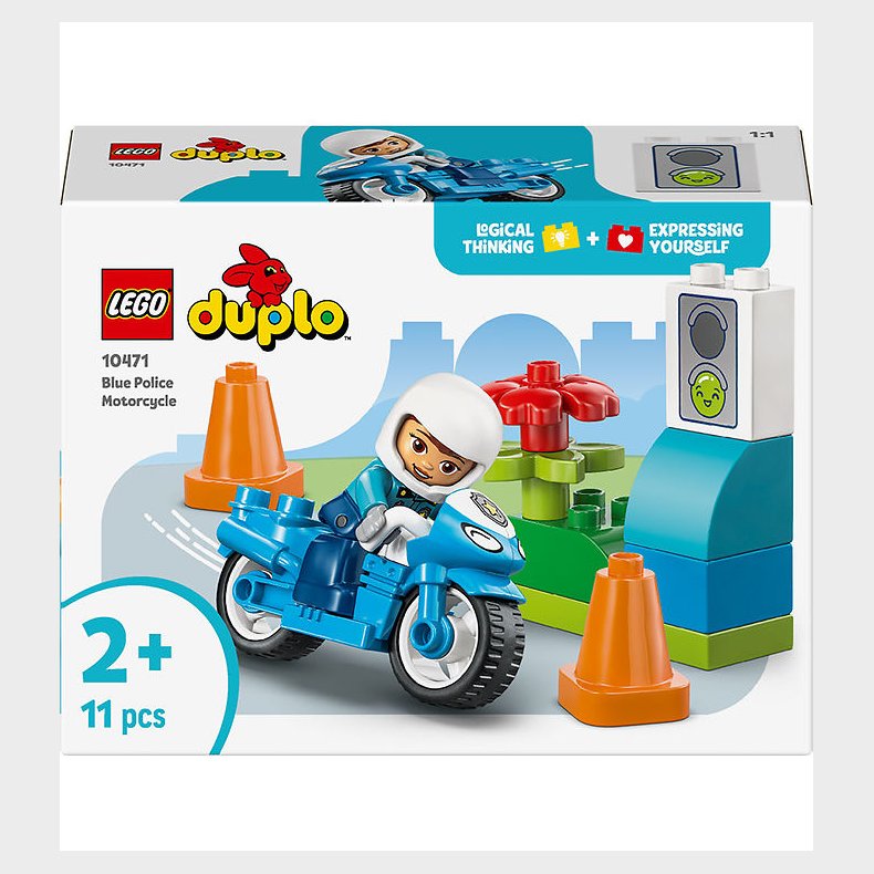 LEGO® Duplo - Bl� Politimotorcykel 10471 - 11 Dele