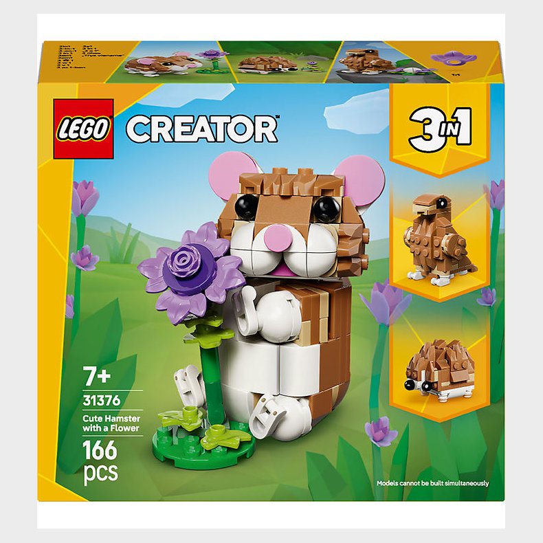 LEGO® Creator - S�d Hamster Med Blomst 31376 - 3-i-1 - 166 Dele