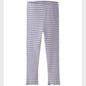 Name it Leggings - Rib - NmfVemma - Lavender Gray/Lilac Marble S